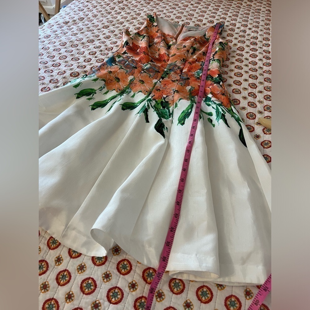 Dress Barn Floral Midi Dress - Pink and White - Picture 8 of 8